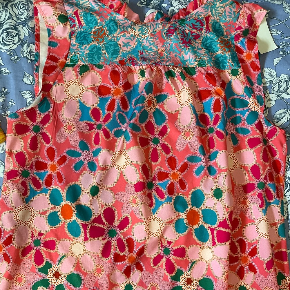 Vibrant Floral Women's Blouse